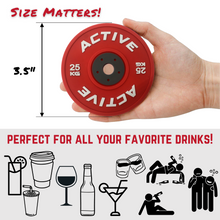 Load image into Gallery viewer, Active Bumper Plate Drink Coasters, 4-Pc Set + BONUS