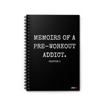 Load image into Gallery viewer, Memoirs Of A Pre-Workout Addict Spiral Notebook