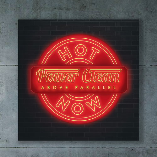 Power Cleans Neon Wall Canvas