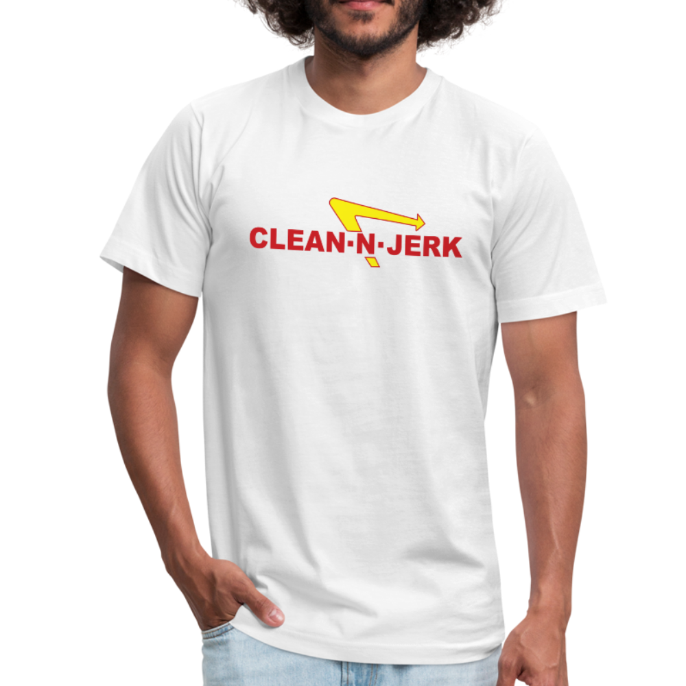 Clean-N-Jerk Mens Tee - white