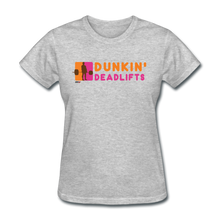 Load image into Gallery viewer, Dunkin&#39; Deadlifts Women&#39;s Tee - heather gray