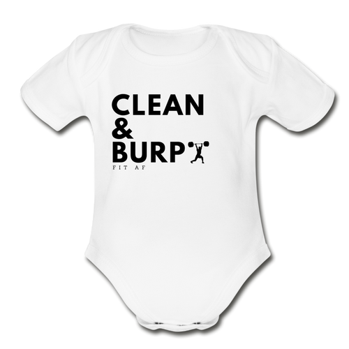 Clean & Burp Toddlier Onsie - white