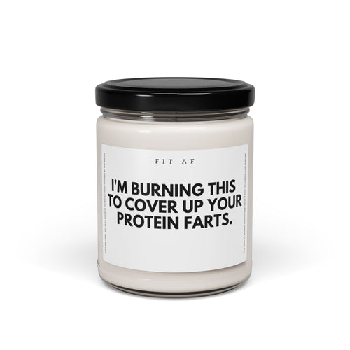 Protein Farts Glass Candle