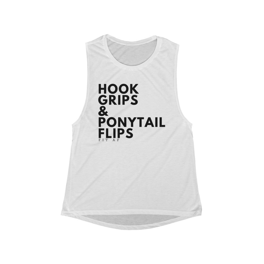 Hook Grips & Ponytail Flips Muscle Tank