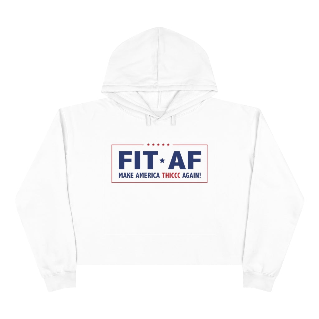 Make America Thiccc Again Women's Cropped Hoodie
