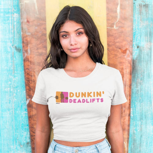 Dunkin' Deadlifts Women's Crop Top