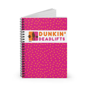 Dunkin' Deadlifts Spiral Notebook