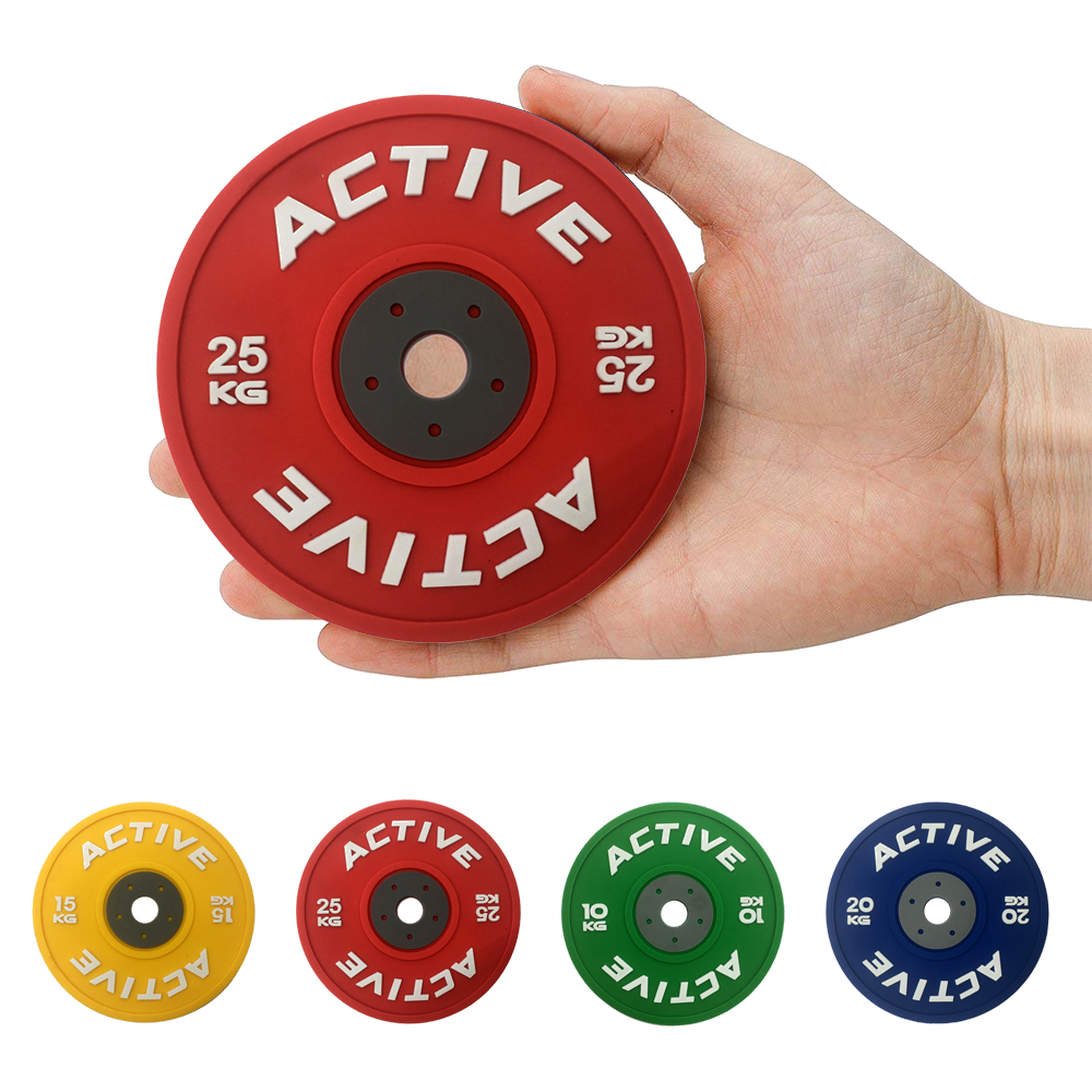 Active Bumper Plate Drink Coasters 4 Pc Set BONUS Fit AF Nation