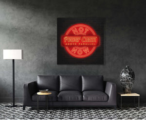 Power Cleans Neon Wall Canvas