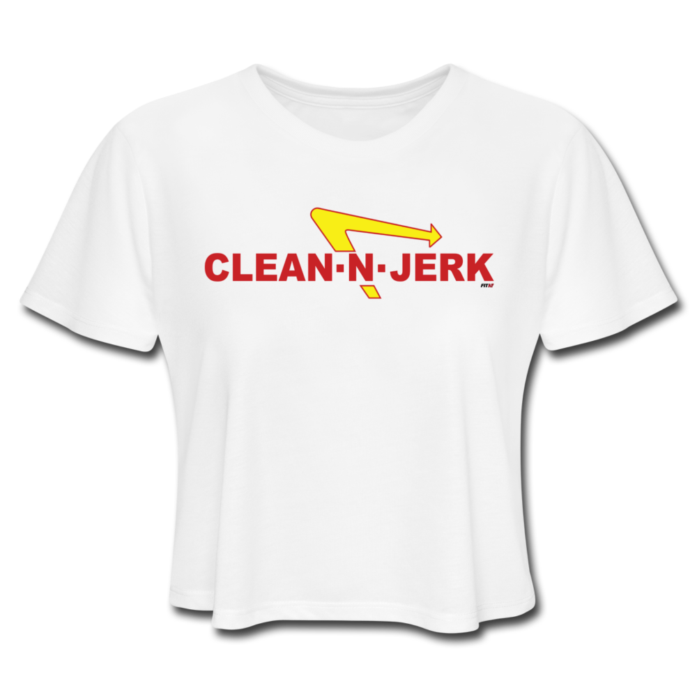 Clean-N-Jerk Women's Crop Top - white