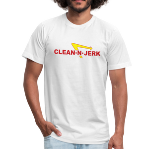 Clean-N-Jerk Mens Tee - white