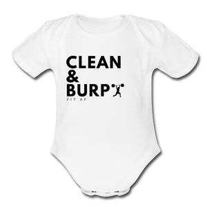 Clean & Burp Toddlier Onsie - white