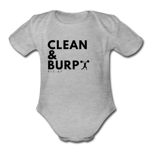 Clean & Burp Toddlier Onsie - heather gray